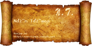 Nán Tímea névjegykártya