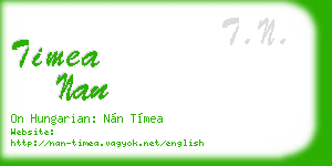 timea nan business card
