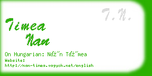 timea nan business card